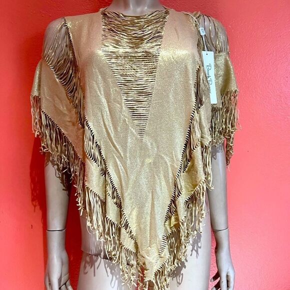 Beach Bunny Gold Fringe Cover-Up - Picture 2 of 10